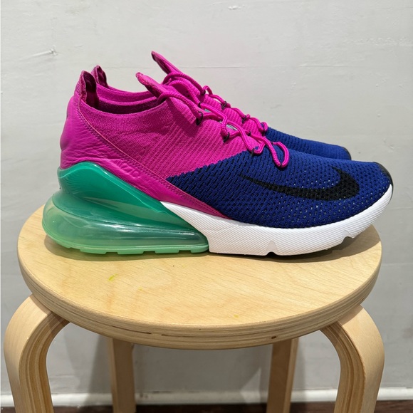 Nike Air Max 270 Flyknit Fuchsia Flash Men’s 11.5 - Picture 3 of 8
